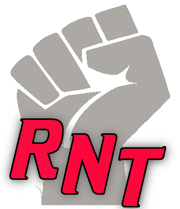 croppedRNTFist7awebp REVOLUTIONARY News TODAY - Revolutionary News Today! Logo with a Gray Raised Fist and Bold Red Letters 'rnt' over a Black Background.