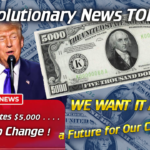 - Revolutionary News Today! Political Collage Alleging Vote Buying, Featuring a Man at a Microphone and Large Dollar Bills with Bold Headlines Like 'revolutionary News Today!' and 'breaking News.'