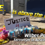 - Revolutionary News Today! Candle Memorial with Flowers and a 'justice 4' Sign; Bold Overlay Text Reads 'i.c.e. is Above the Law' and 'terrorism in Austin, Texas'.]} } Non-senseoops. Need Proper Array. Let's Redo.
