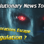 - Revolutionary News Today! Dramatic Sci‑fi Image of a Blue Robotic Face with Red Eyes and Bold Headlines About Ai Regulation for a News Thumbnail.